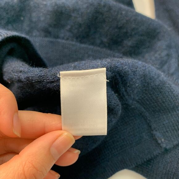 Turnbury Sweater Mens 2XT Tall Man Storm Blue Merino Wool V Neck Pullover - Picture 12 of 14